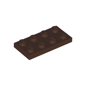 Dark Brown Plate 2 x 4