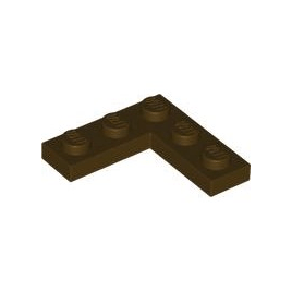 Dark Brown Plate 3 x 3 Corner