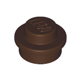 Dark Brown Plate, Round 1 x 1