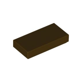 Dark Brown Tile 1 x 2