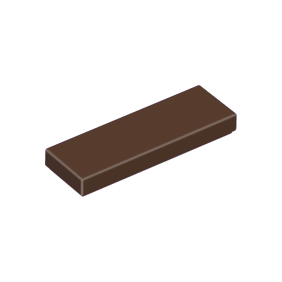 Dark Brown Tile 1 x 3