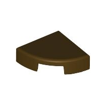 Dark Brown Tile, Round 1 x 1 Quarter