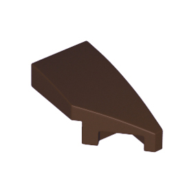 Dark Brown Wedge 2 x 1 x 2/3 Right
