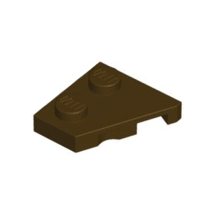 Dark Brown Wedge, Plate 2 x 2 Left
