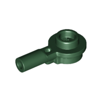 Dark Green Bar 1L with 1 x 1 Round Plate with Hollow Stud