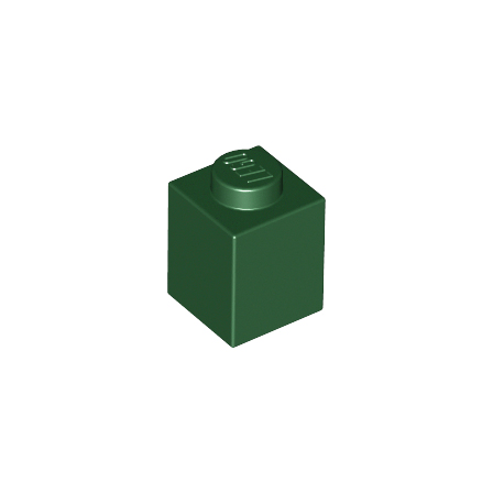 Dark Green Brick 1 x 1