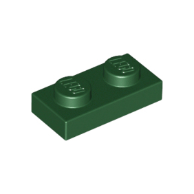 Dark Green Plate 1 x 2