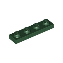 Dark Green Plate 1 x 4