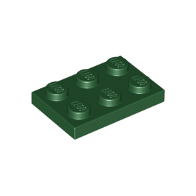 Dark Green Plate 2 x 3