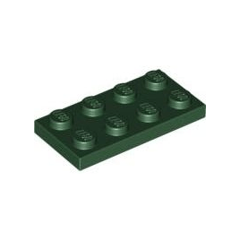Dark Green Plate 2 x 4