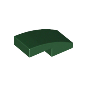 Dark Green Slope, Curved 2 x 1 x 2/3