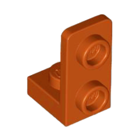 Dark Orange Bracket 1 x 1 - 1 x 2 Inverted