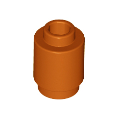Dark Orange Brick, Round 1 x 1