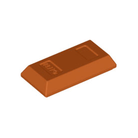 Dark Orange Minifigure, Utensil Ingot 1 x 2