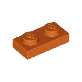 Dark Orange Plate 1 x 2