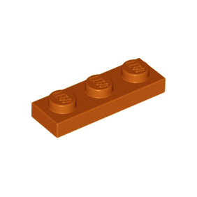 Dark Orange Plate 1 x 3