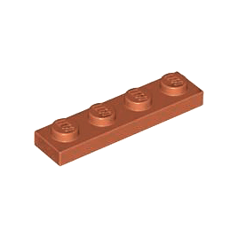 Dark Orange Plate 1 x 4