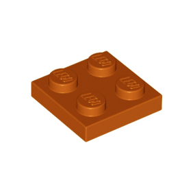 Dark Orange Plate 2 x 2