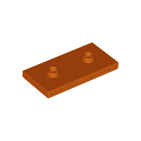 Dark Orange Plate, Modified 2 x 4 with 2 Studs Double Jumper