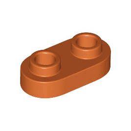 Dark Orange Plate, Round 1 x 2 with Open Studs