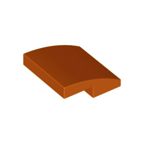 Dark Orange Slope, Curved 2 x 2 x 2/3