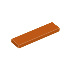 Dark Orange Tile 1 x 4