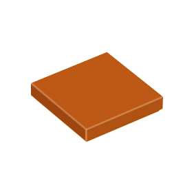 Dark Orange Tile 2 x 2