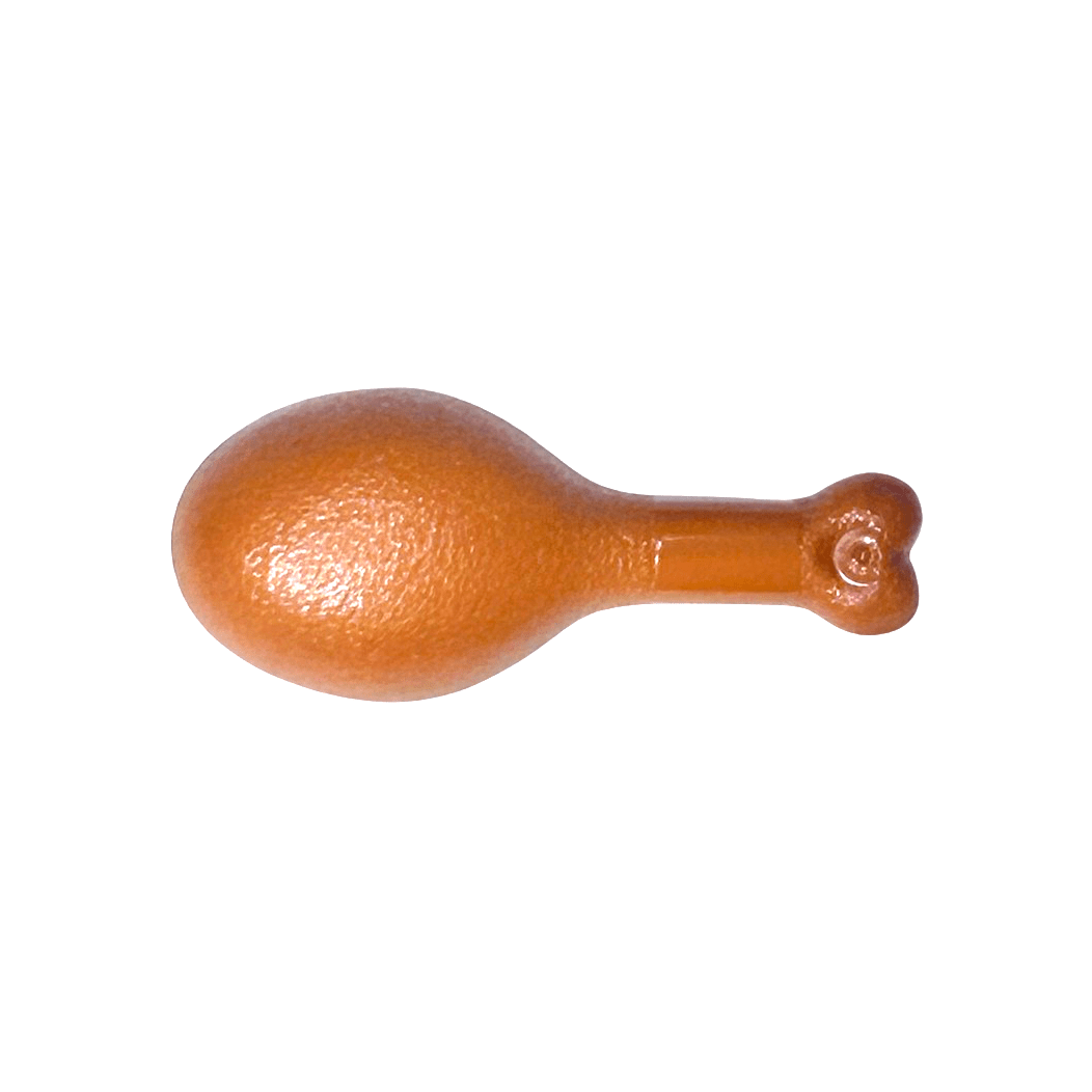 Dark Orange Turkey Drumstick, 22mm with Oval Opening on Back