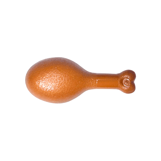 Dark Orange Turkey Drumstick, 22mm with Oval Opening on Back