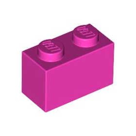 Dark Pink Brick 1 x 2