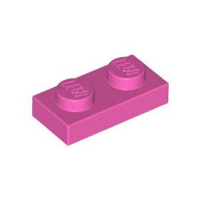 Dark Pink Plate 1 x 2