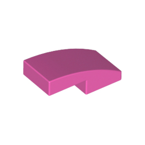 Dark Pink Slope, Curved 2 x 1 x 2/3