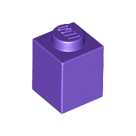 Dark Purple Brick 1 x 1