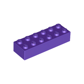 Dark Purple Brick 2 x 6