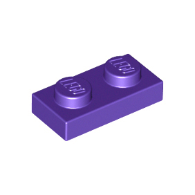 Dark Purple Plate 1 x 2