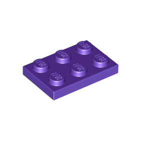 Dark Purple Plate 2 x 3