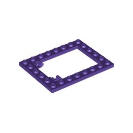 Dark Purple Plate, Modified 6 x 8 Trap Door Frame Horizontal Long Pin Holders