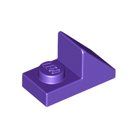 Dark Purple Slope 45 2 x 1 with 2/3 Cutout