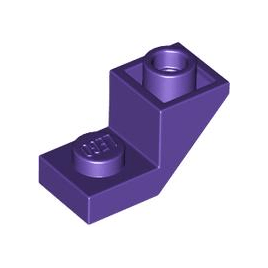 Dark Purple Slope, Inverted 45 2 x 1 with 2/3 Cutout