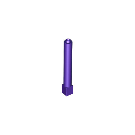 Dark Purple Support 1 x 1 x 6 Solid Pillar