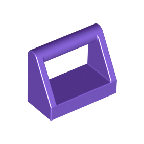 Dark Purple Tile, Modified 1 x 2 with Bar Handle