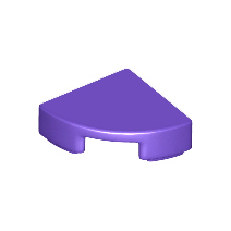 Dark Purple Tile, Round 1 x 1 Quarter