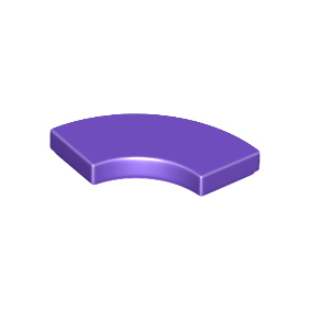 Dark Purple Tile, Round Corner 2 x 2 Macaroni