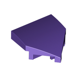 Dark Purple Wedge 2 x 2 x 2/3 Pointed