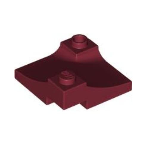 Dark Red Arch 3 x 3 Inverted Corner with Raised Hollow Stud