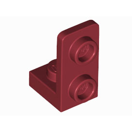 Dark Red Bracket 1 x 1 - 1 x 2 Inverted