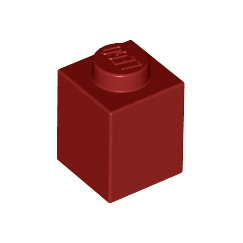 Dark Red Brick 1 x 1