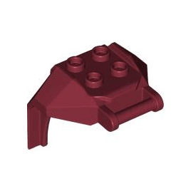 Dark Red Large Figure Armor, Chest with 4 Studs and Bar Handle