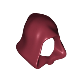 Dark Red Minifigure, Headgear Hood