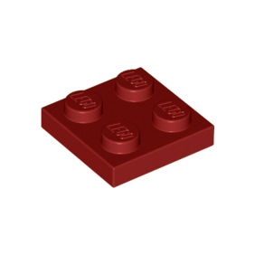Dark Red Plate 2 x 2